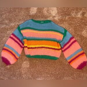 CUTE! Pink Lily cropped sweater